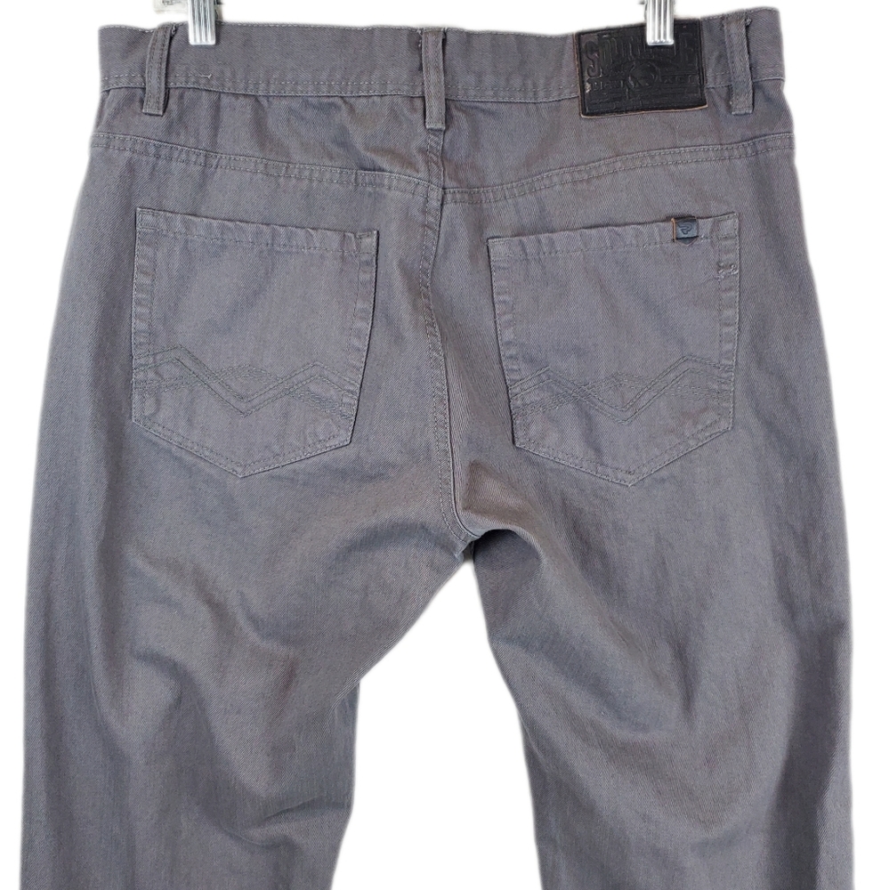 South Pole Mens Straight Leg Jeans Size 36x30 Gray 100% Cotton Denim